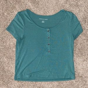 American eagle cropped short sleeve shirt